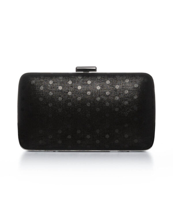 Black polka dot minaudiere