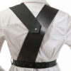 Vest-aksessuaar roheline ruutudega – mustad rihmad - By Kaire Avi_
