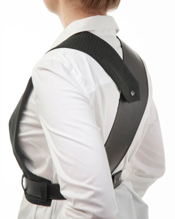 Vest-aksessuaar roheline ruutudega – mustad rihmad - By Kaire Avi_2