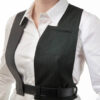 Vest-aksessuaar roheline ruutudega – mustad rihmad - By Kaire Avi_4