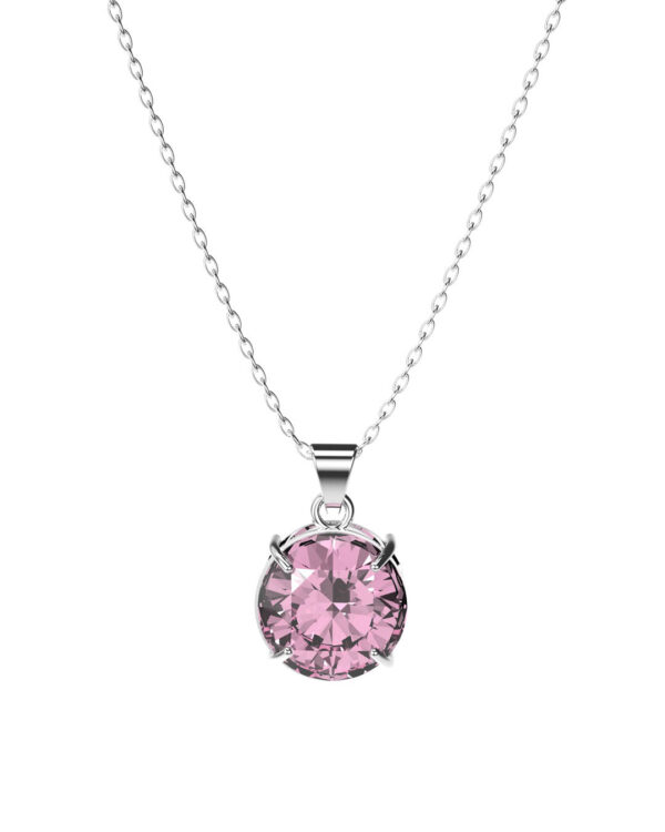 Kaelakee Solitaire Diamond Pink