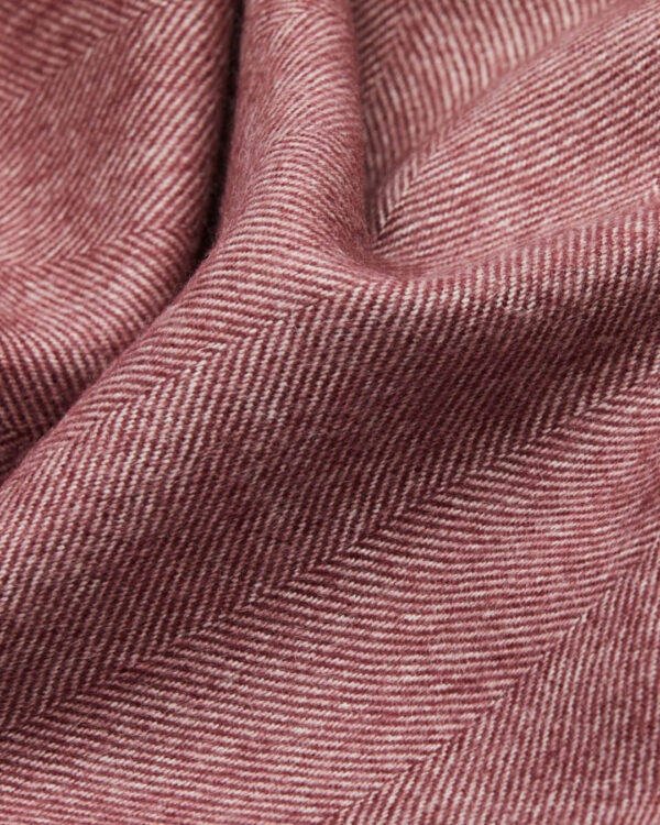 Pleed Royal Fishbone kirsipunane-valge - Alpaka_2