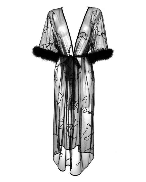 Tüllist kimono Olivia must - Kriss Soonik