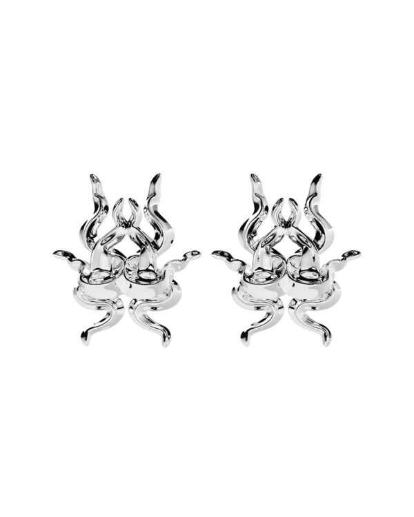 Aureate earrings rhodium