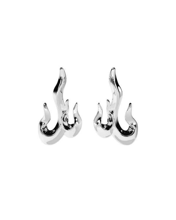 Glint earrings rhodium