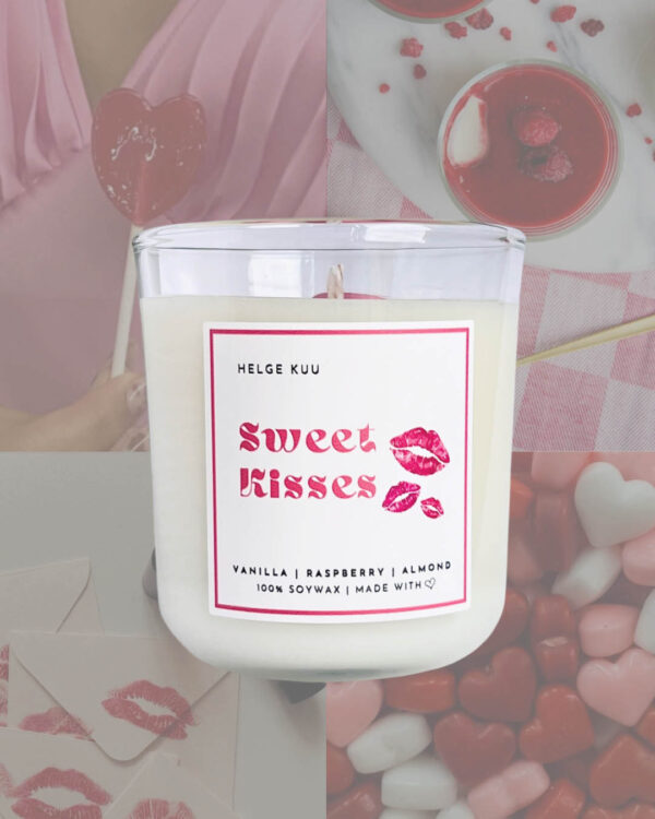 Soy Wax Candle Sweet Kisses in Glass 220g