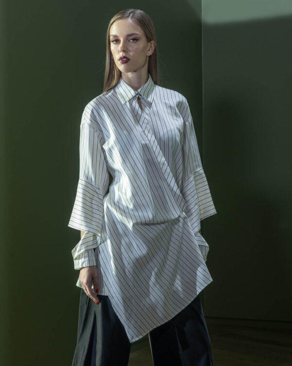 Long Striped Blouse by Raili Nõlvak