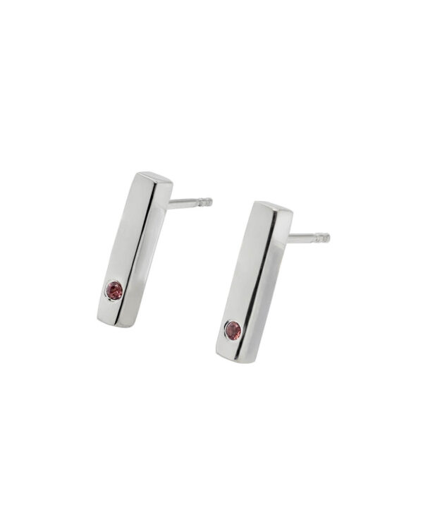 LINE granaadiga hõbekõrvarõngad - Kristiina Ploom Jewellery_