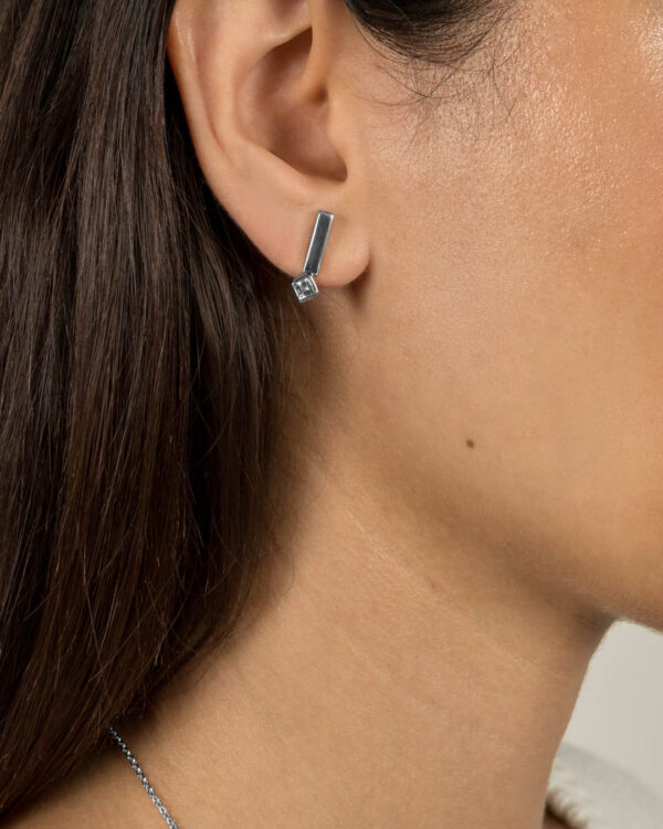 Sky blue topaz LINE earrings