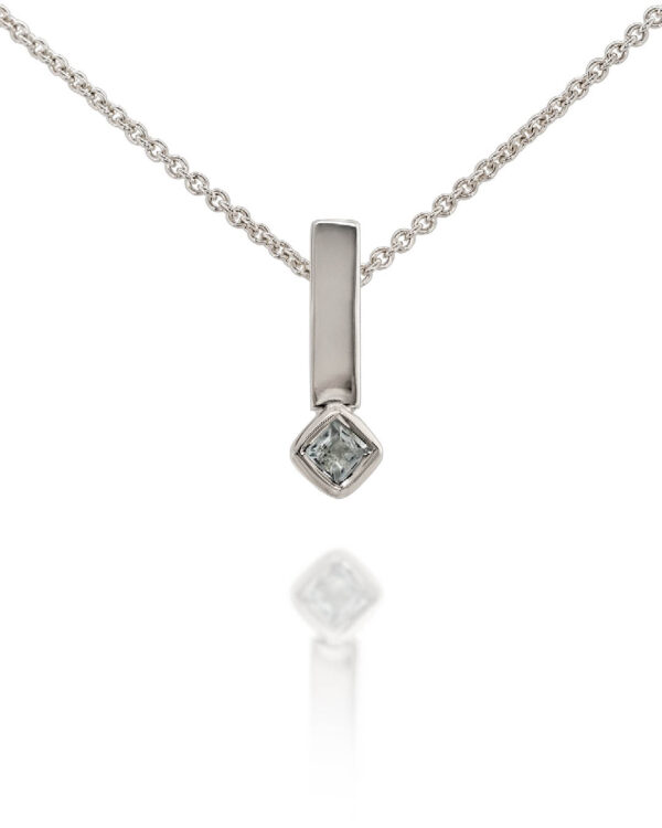Sky blue topaz LINE necklace