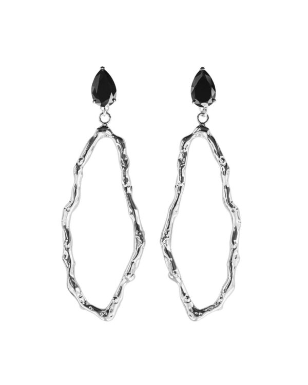 Nova Nymphe Diva Earrings With Black Crystal