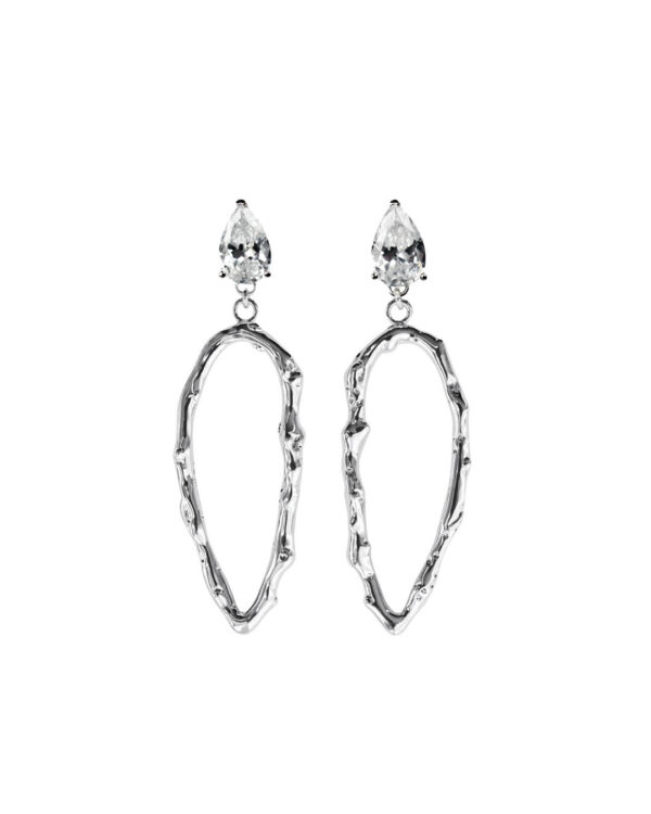 Nova Nymphe Muse Earrings With White Crystal