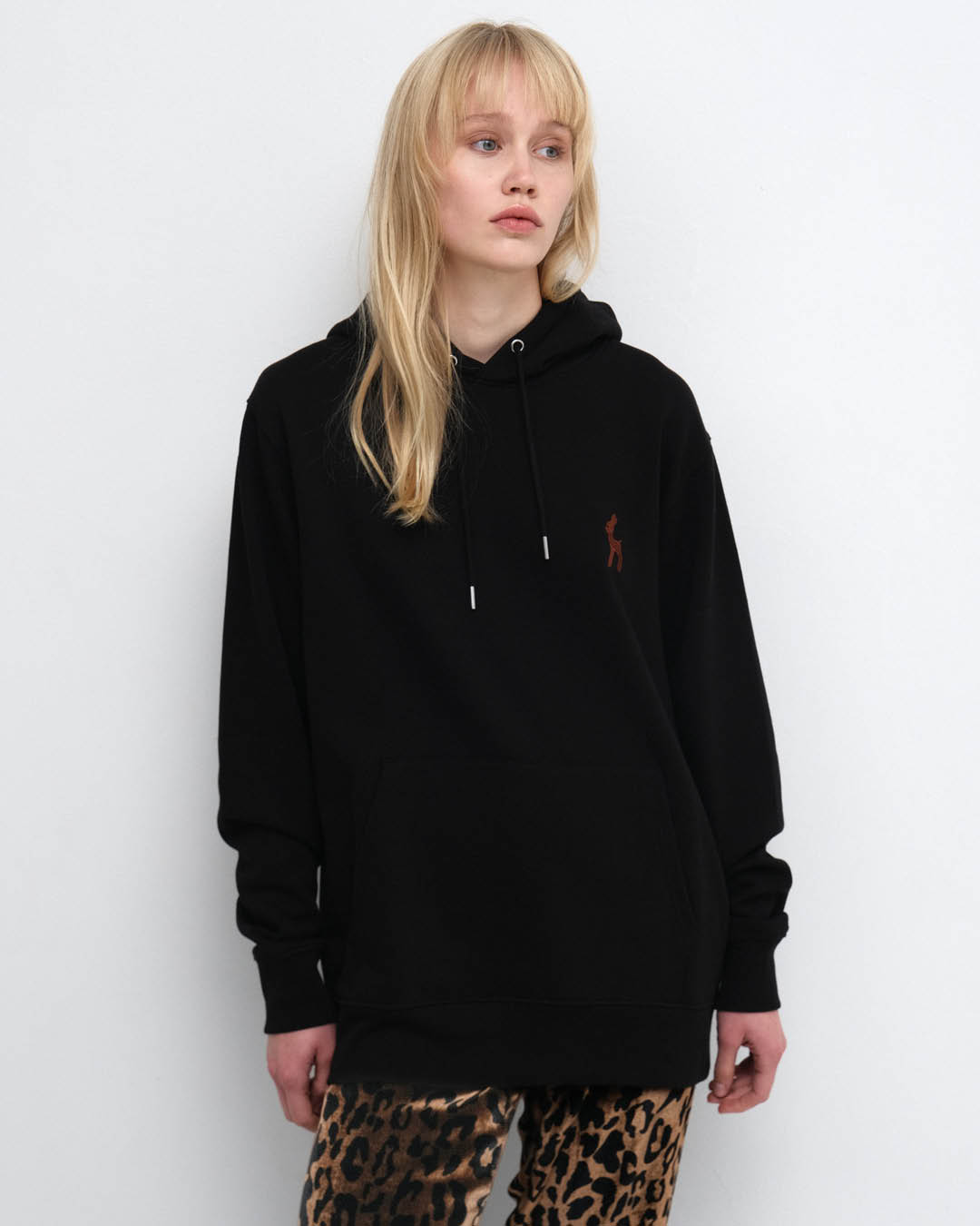 Unisex kapuutsiga dressipluus OIU must - Hannes Rüütel_3