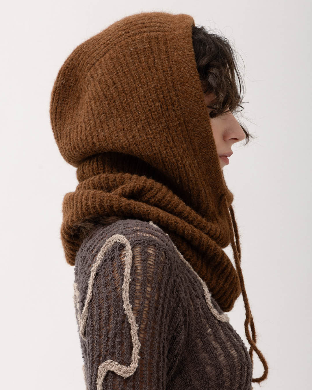 Alpakavillane balaclava pruun - Ärni Blum_3