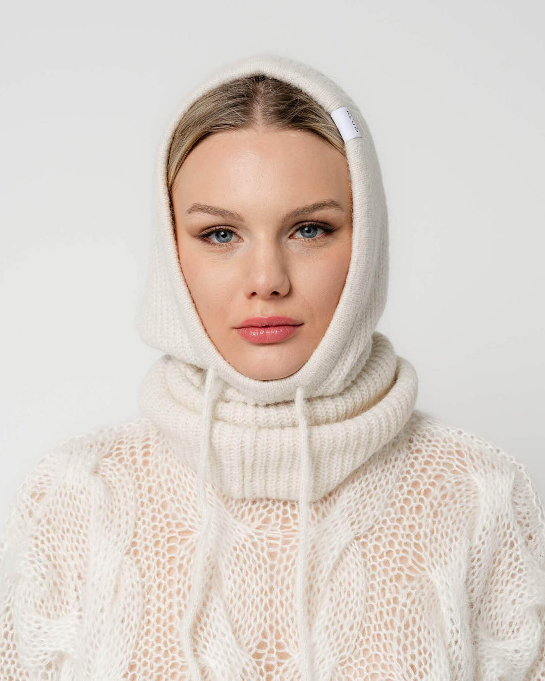 Alpakavillane balaclava valge - Ärni Blum_