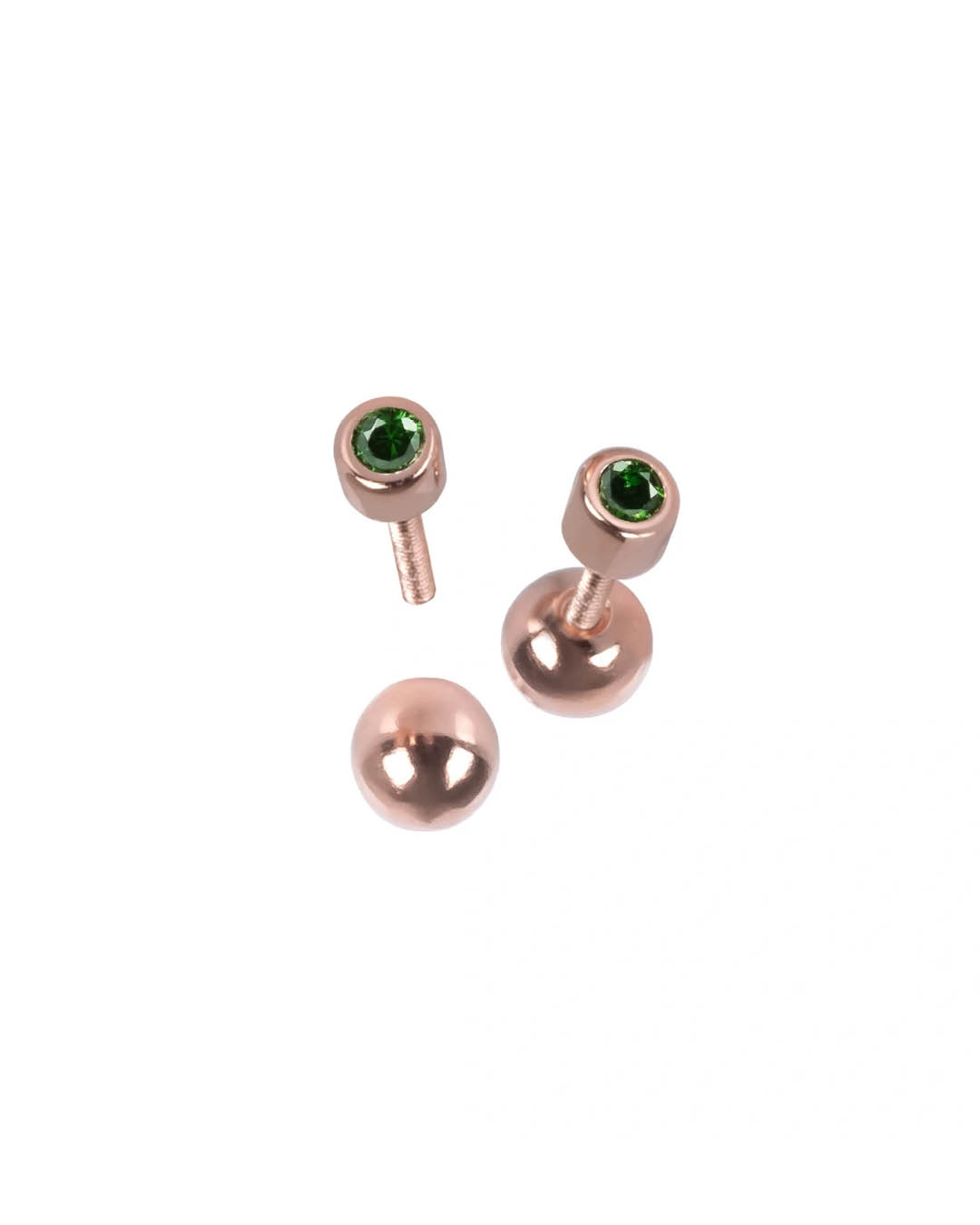 Kõrvarõngad Illumi Dot XS roheline tsirkoon - Myamoon_2