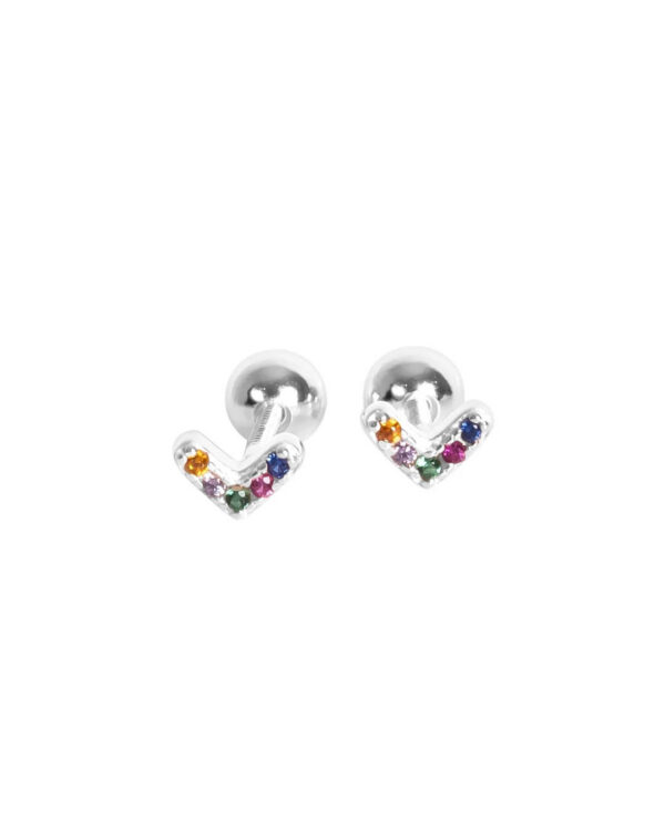 Kõrvarõngad Illumi Heart XS color studs