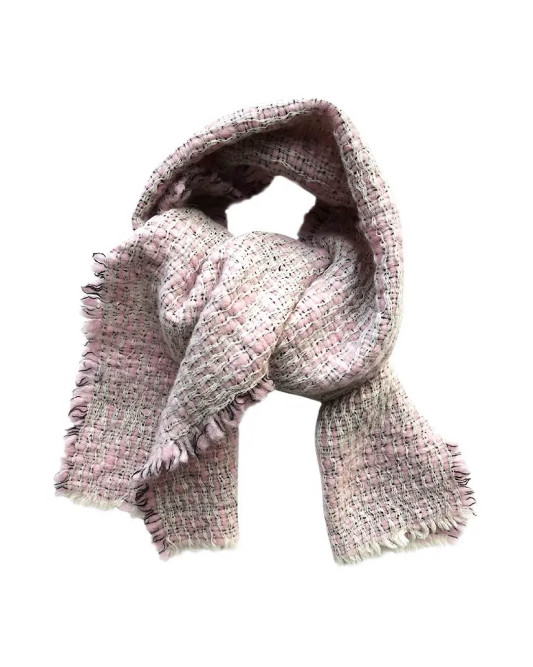 Lühike peene alpakavilla segu sall FLUFFY roosa - Kelpman Textile