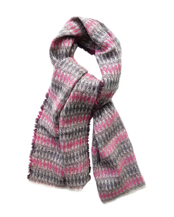 Lühike meriinovilla segu HARLEQUIN sall roosa-hall