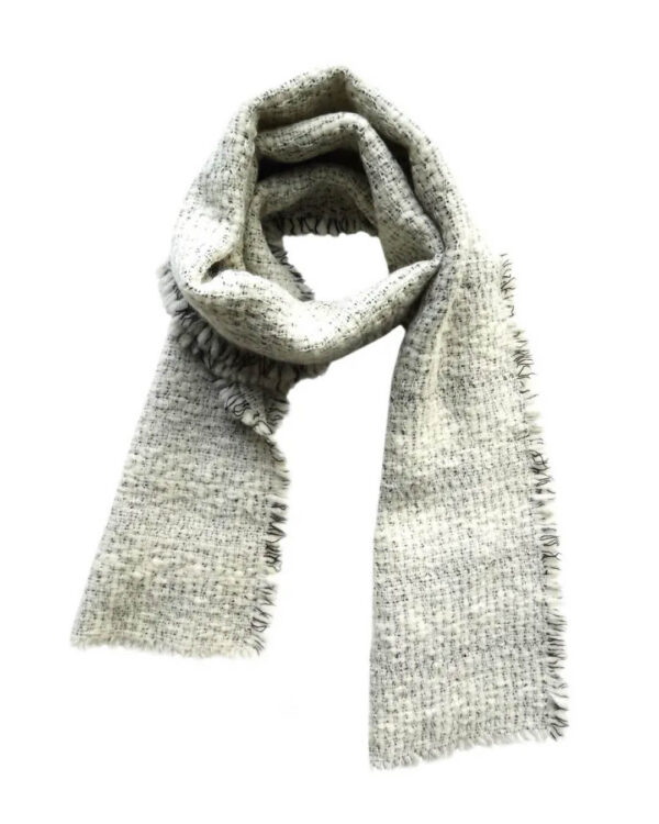 Peene alpakavilla segu sall FLUFFY valge