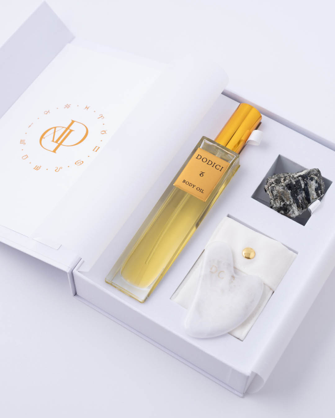 KALJUKITS I Keha- ja näoõli + gua sha + õnnekristalliga ilurituaali komplekt Dodici3