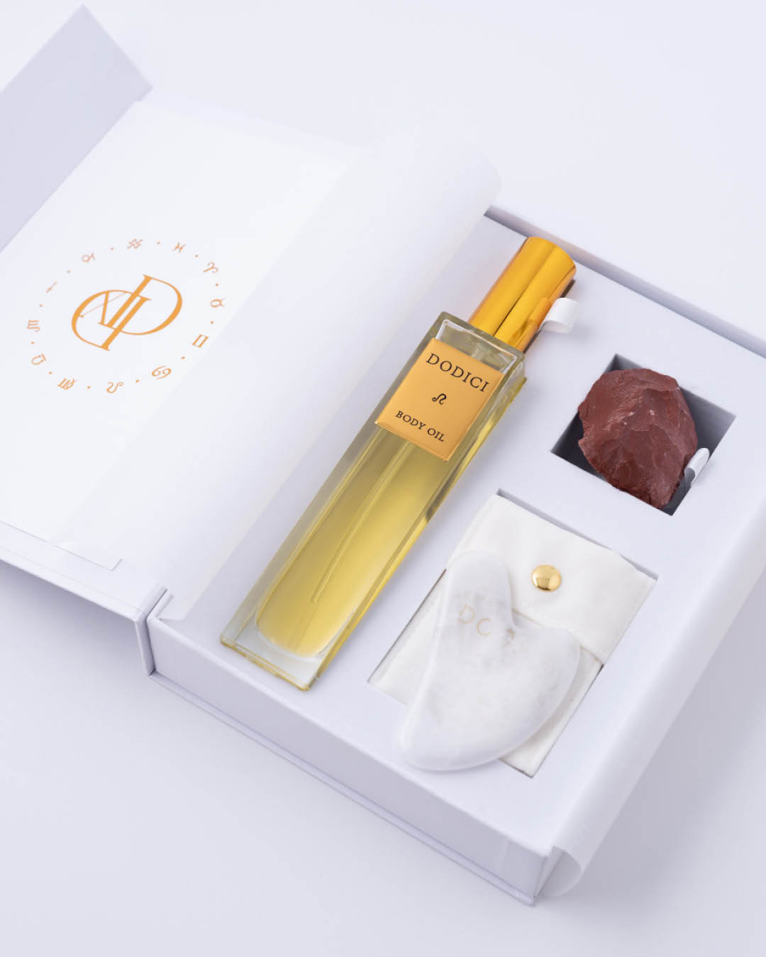 LÕVI I Keha- ja näoõli + gua sha + õnnekristalliga ilurituaali komplekt Dodici 2