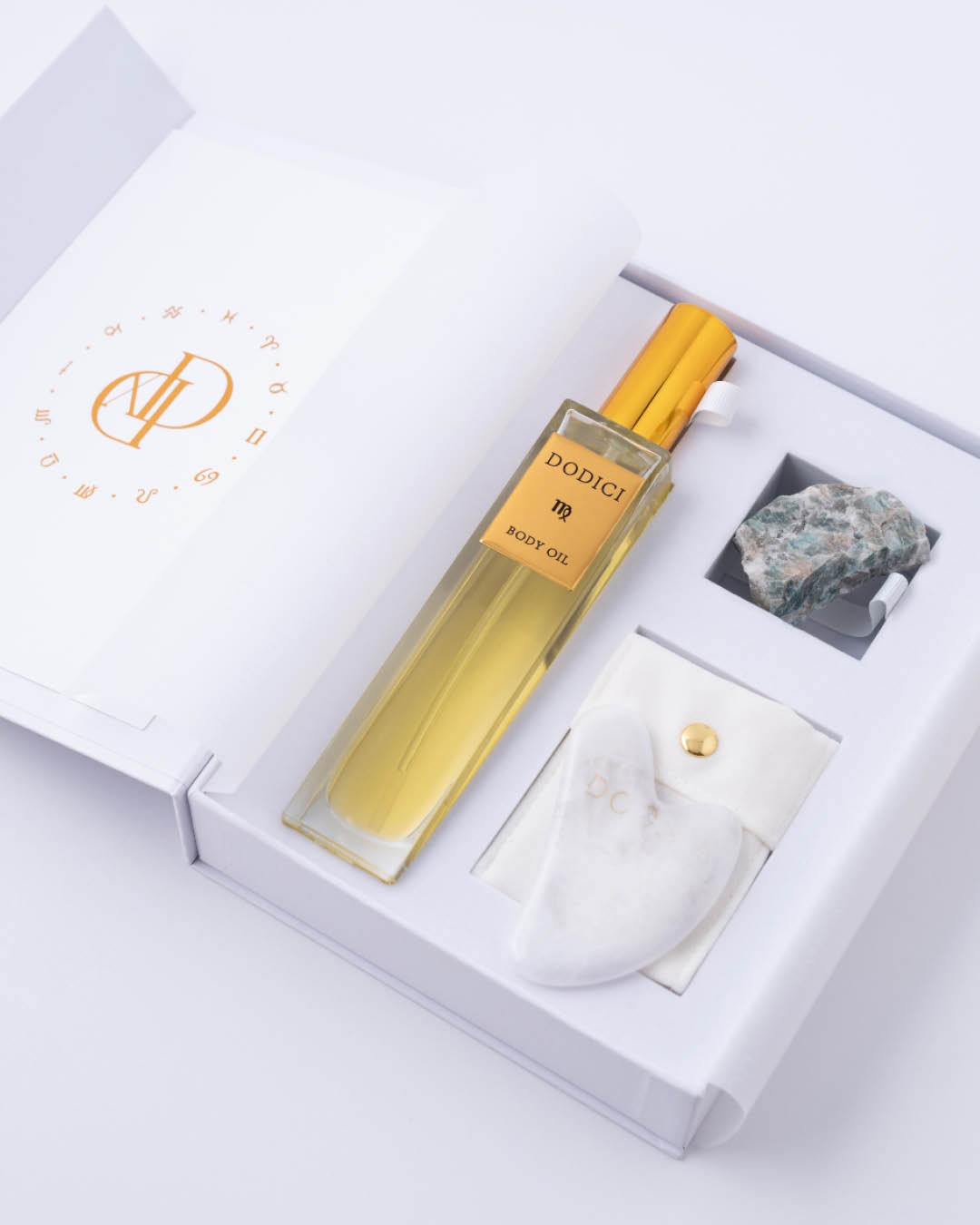 NEITSI I Keha- ja näoõli + gua sha + õnnekristalliga ilurituaali komplekt Dodici 2