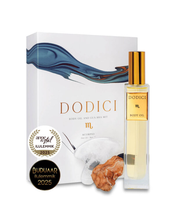 SKORPION I Keha- ja näoõli + gua sha + õnnekristalliga ilurituaali komplekt