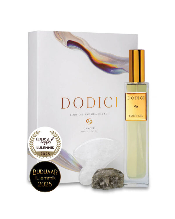 VÄHK I Keha- ja näoõli + gua sha + õnnekristalliga ilurituaali komplekt