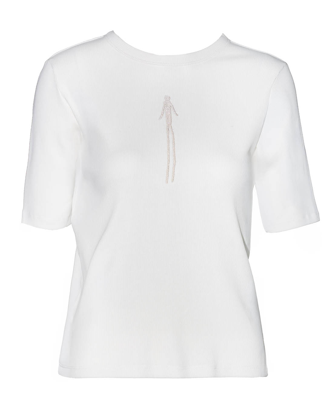 Skeleton Valge märgiga valge t-särk SKE11 (cotton, elasthan)