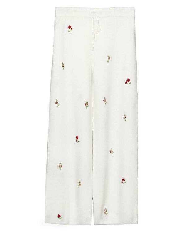 Meriinovillased püksid tikandiga