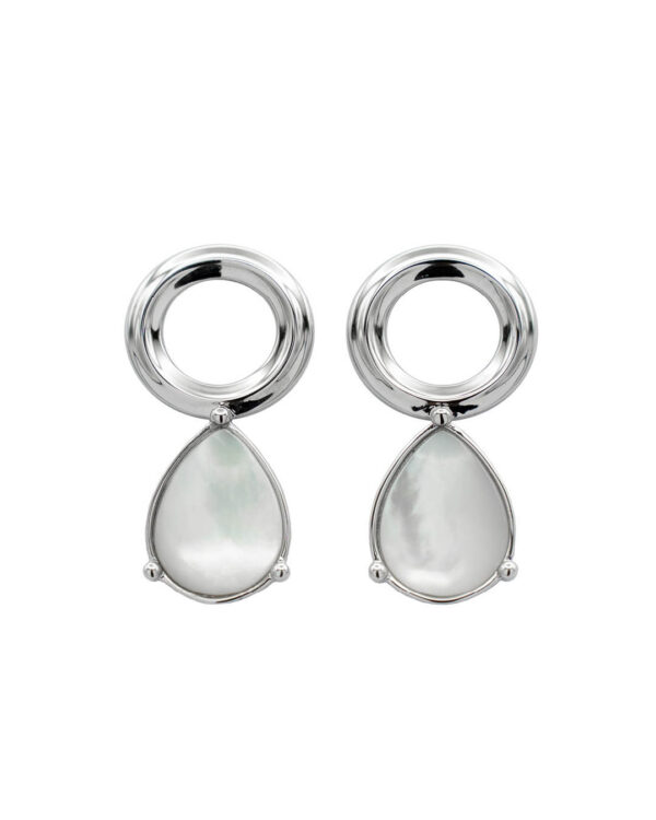 Earrings Solar Chrome Rhodium Vermeil