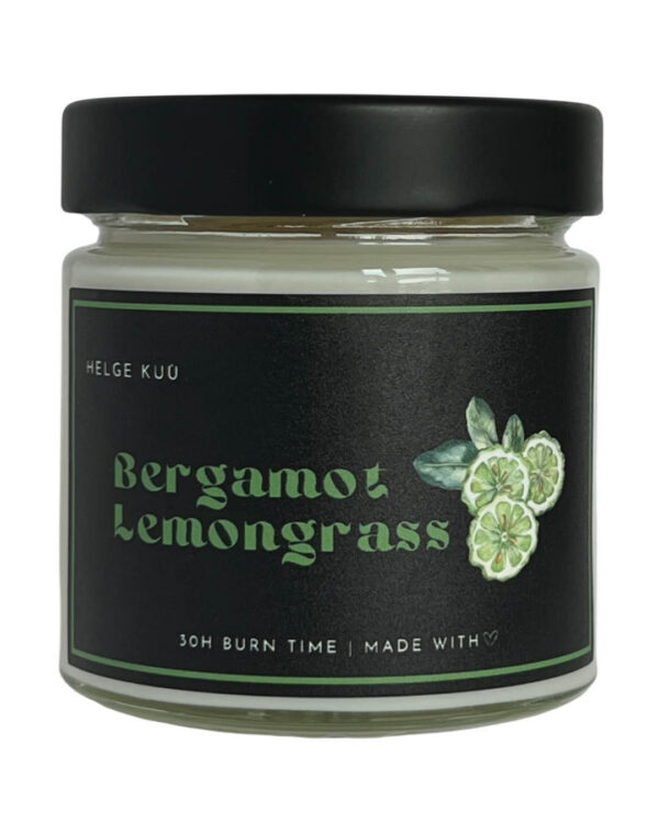 Klaasis küünal Bergamot ja sidrunhein 90ml