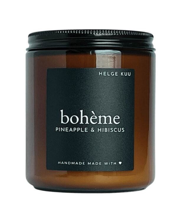 Pruunis klaasis küünal Boheme 250 ml